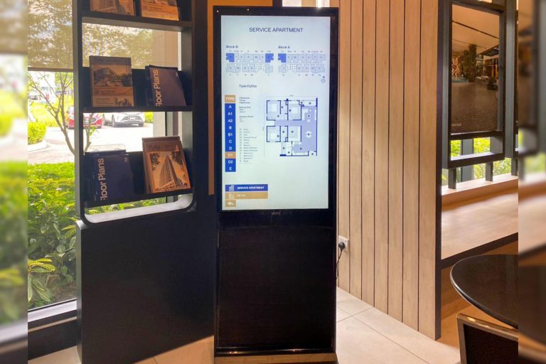 Interactive Touch-screen Kiosk / Standee at TuJu Sales Gallery