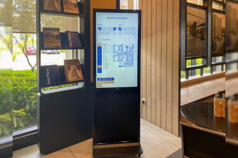 Interactive Touch-screen Kiosk / Standee at TuJu Sales Gallery