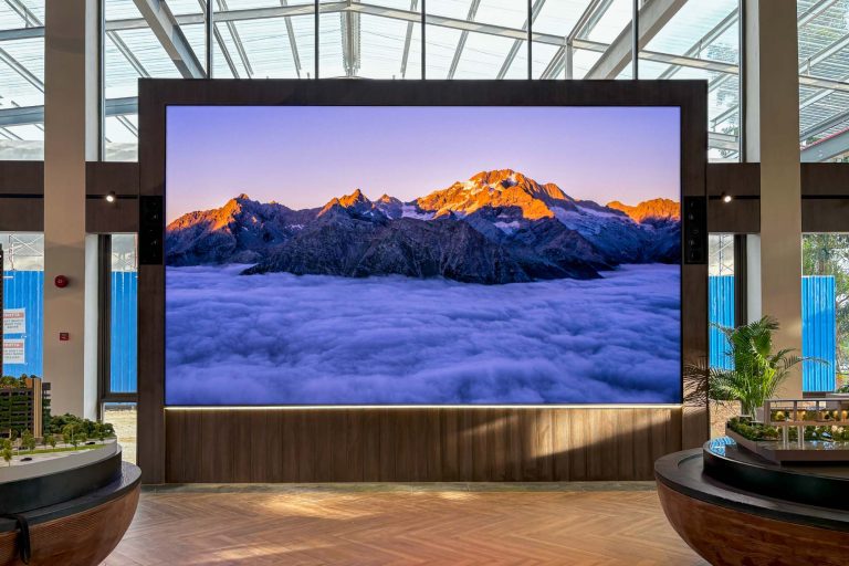 Indoor LED Screen for Alora Sales Gallery
