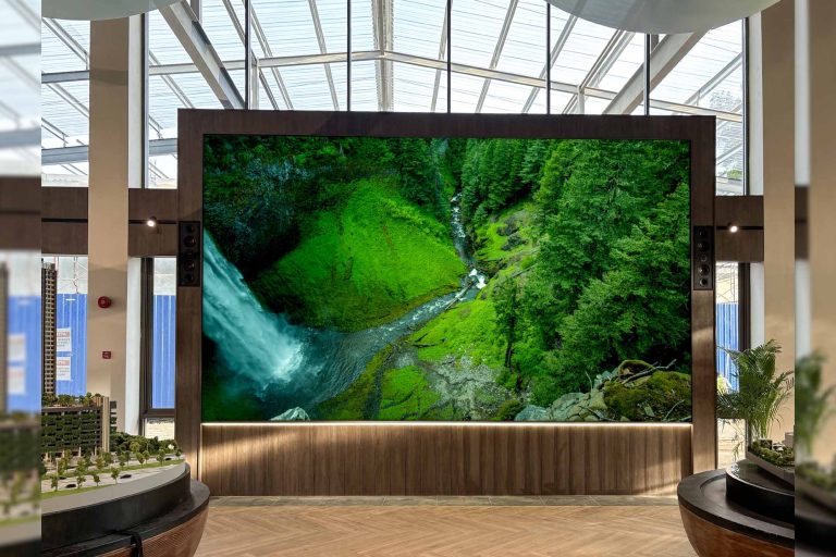 Indoor LED Screen for Alora Sales Gallery