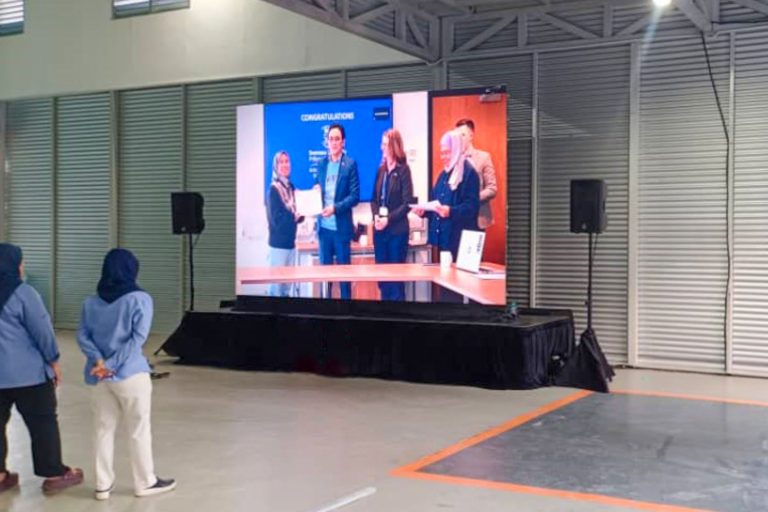 Event / Rental LED Screen for Majlis Perasmian Pusat Pengilangan Baharu Bubbles O2 Sdn Bhd at Kompleks Al-Ammar, Rantau, Negeri Sembilan