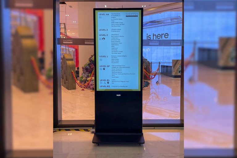 VEXO Smart Interactive Panel at the Shoppes at Four Seasons Place at Kuala Lumpur