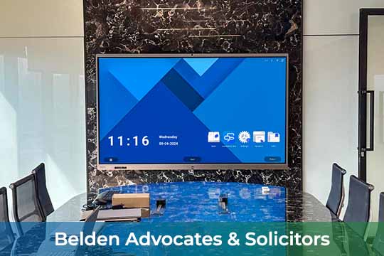 VEXO Smart Interactive Panel at Belden Advocates & Solicitors