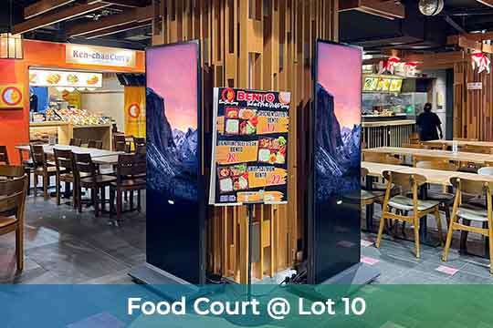 VEXO Smart Interactive Panel at the Food Court, Lot 10 at Bukit Bintang, Kuala Lumpur