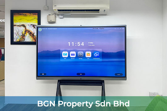 VEXO V7Pro Smart Interactive Panel at the BGN Property Sdn Bhd at Puchong, Selangor