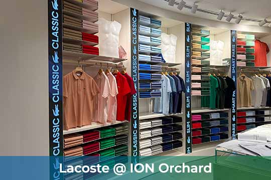 P2.5 Indoor LED Strip at the Lacoste at ION Orchard