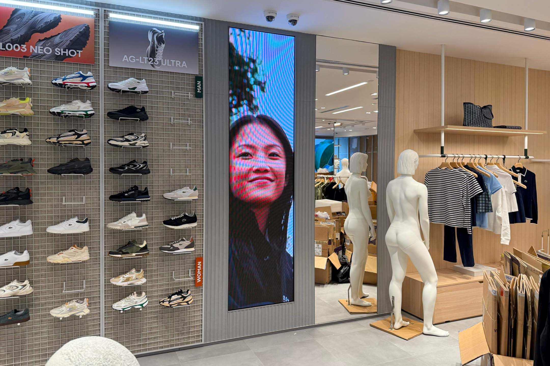 P2.5 Indoor LED Screen at the Lacoste at ION Orchard