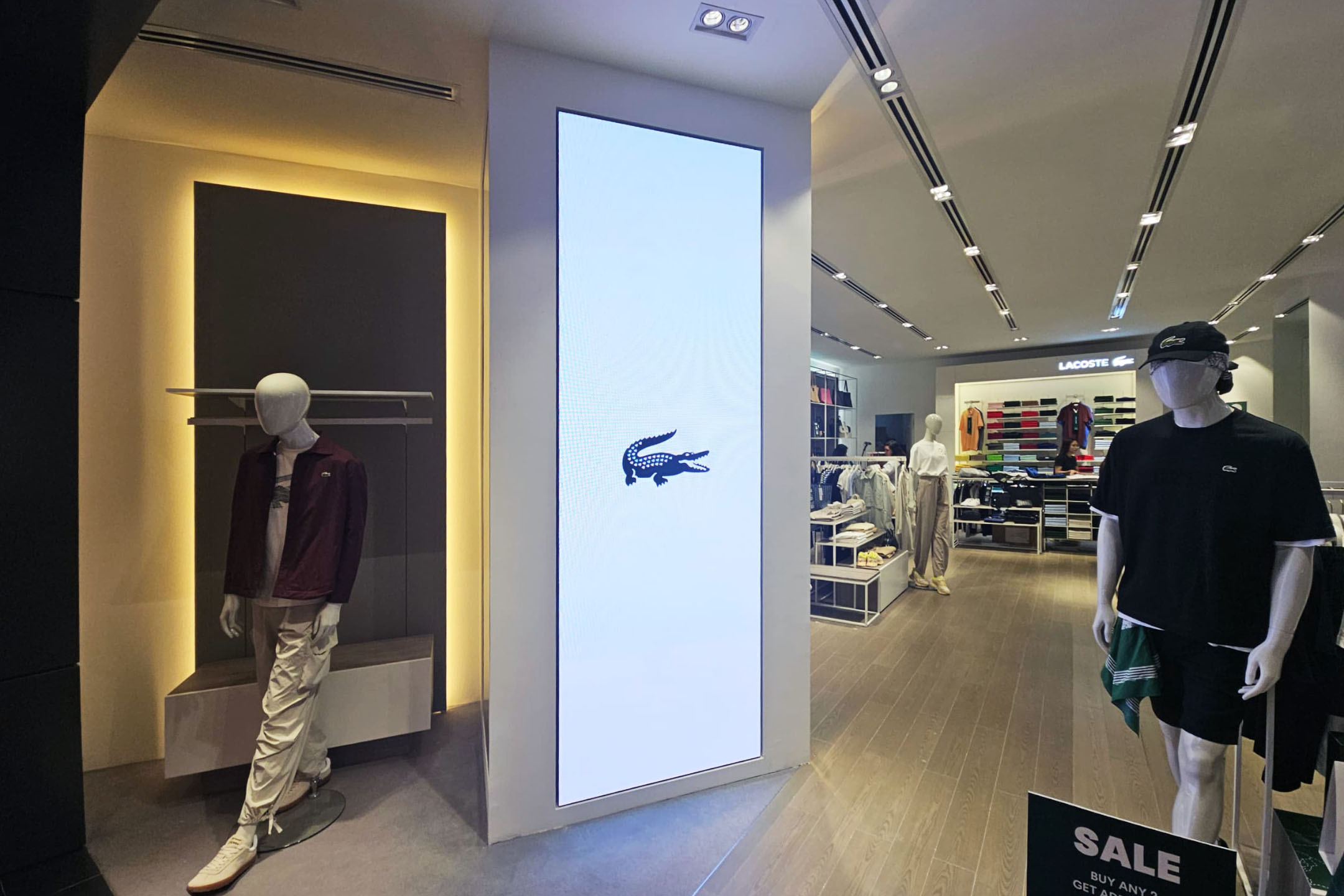 P2.5 Indoor LED Screens at the Lacoste at VivoCity, Singapore