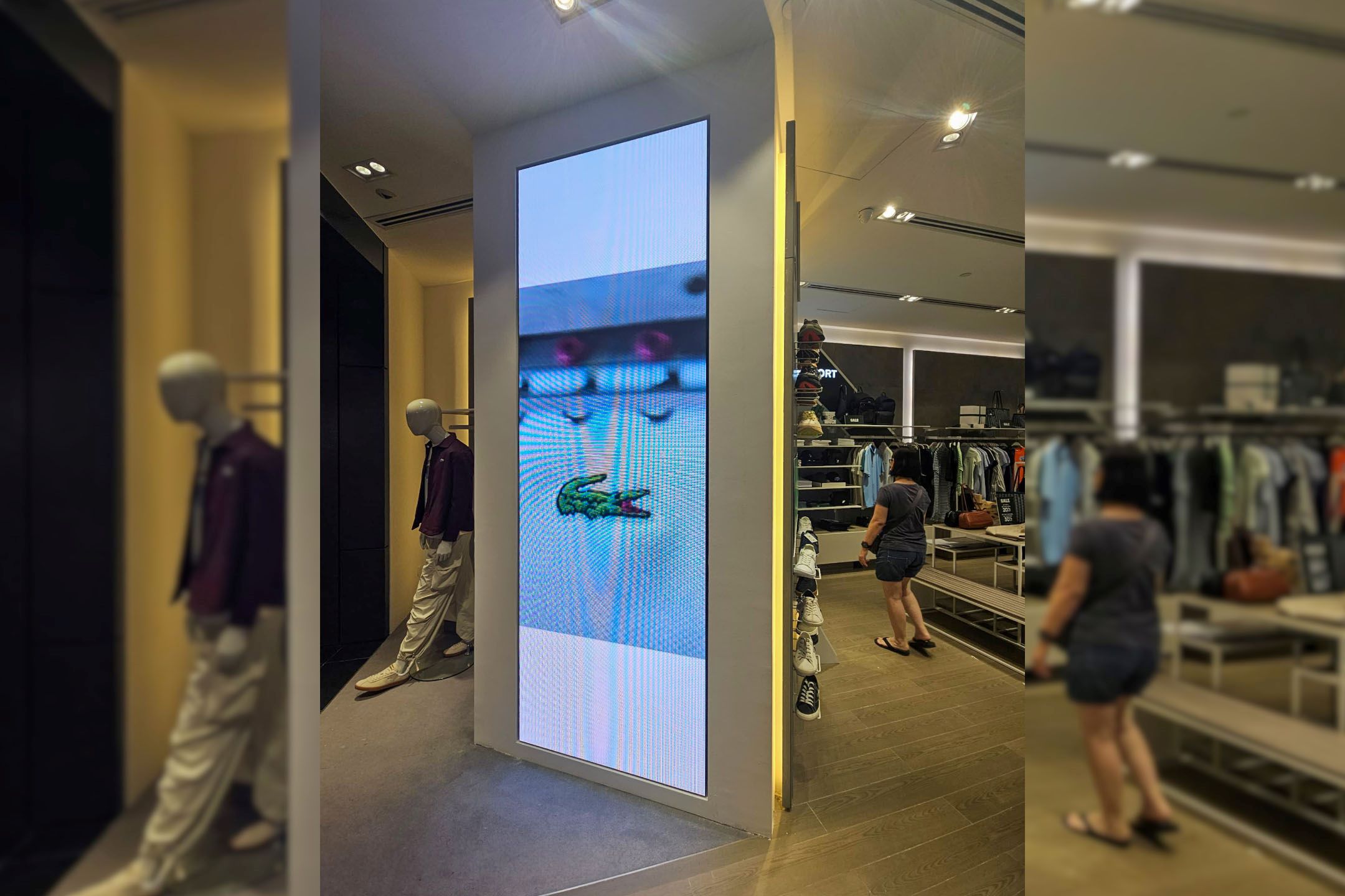 P2.5 Indoor LED Screens at the Lacoste at VivoCity, Singapore