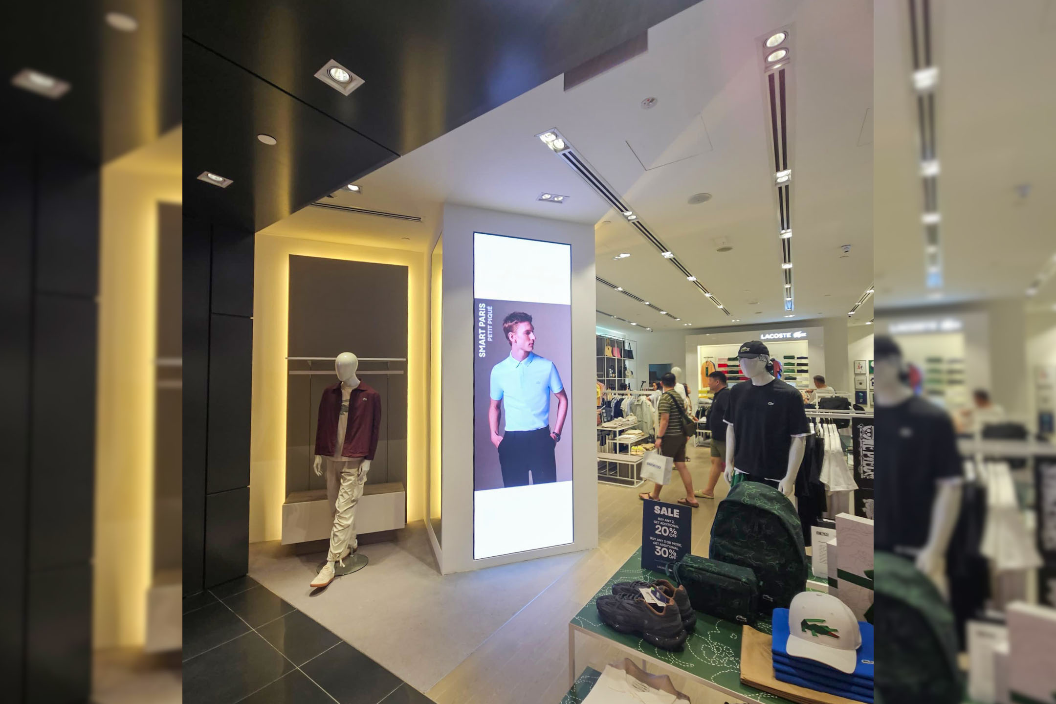 P2.5 Indoor LED Screens at the Lacoste at VivoCity, Singapore