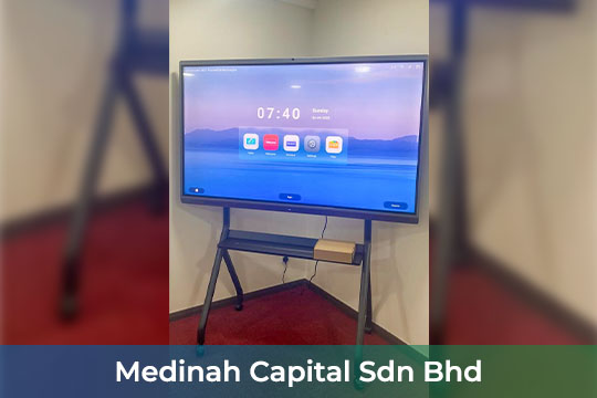 VEXO V7Pro Smart Interactive Panel at Medinah Capital Sdn Bhd