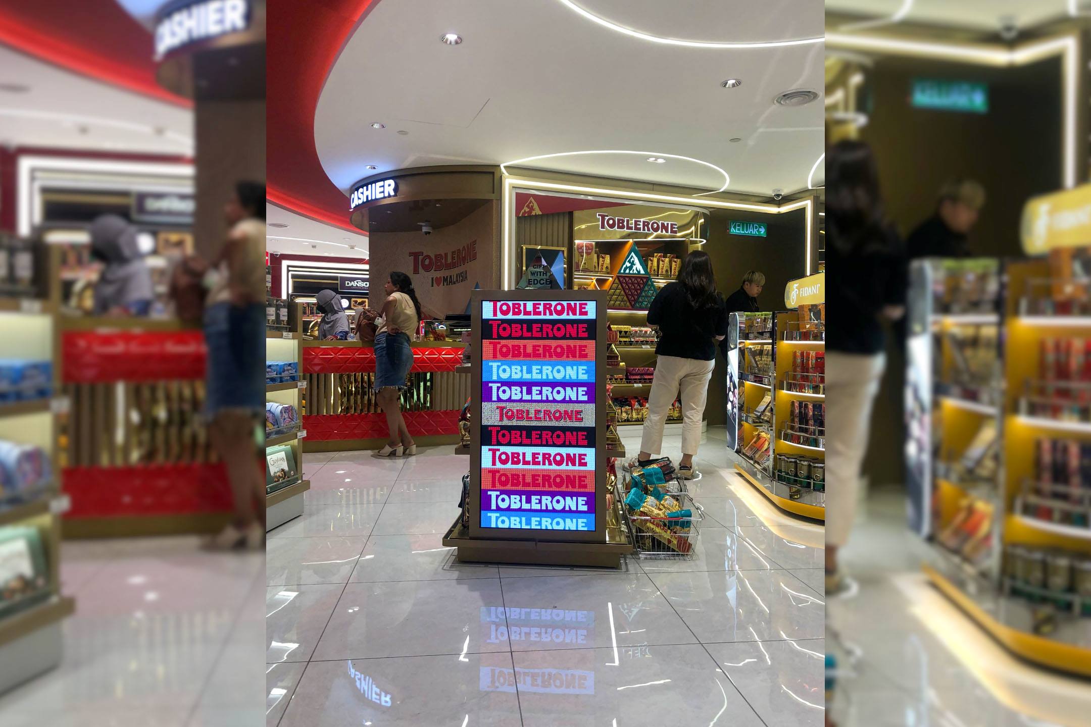 P2 Indoor LED Screen at the Lacoste at the Chocolate Shop at KLIA